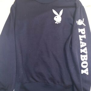Navy blue playboy crew neck